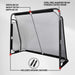 Prosport Portería de fútbol 183x122x60 Premium negra