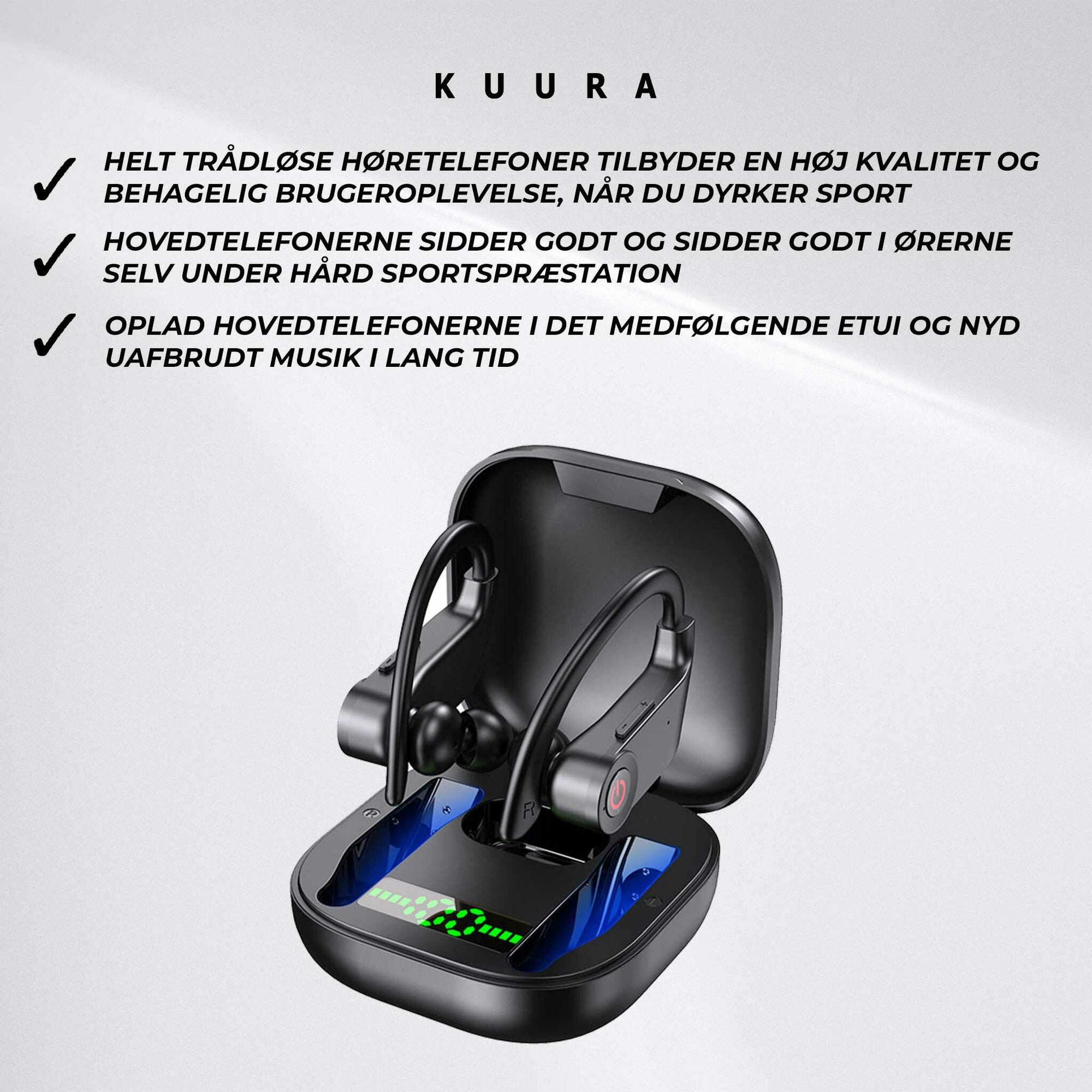 KuuraPods Ecouteurs sans fil Sport v2