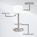Lykke Bar Stool Comfort White