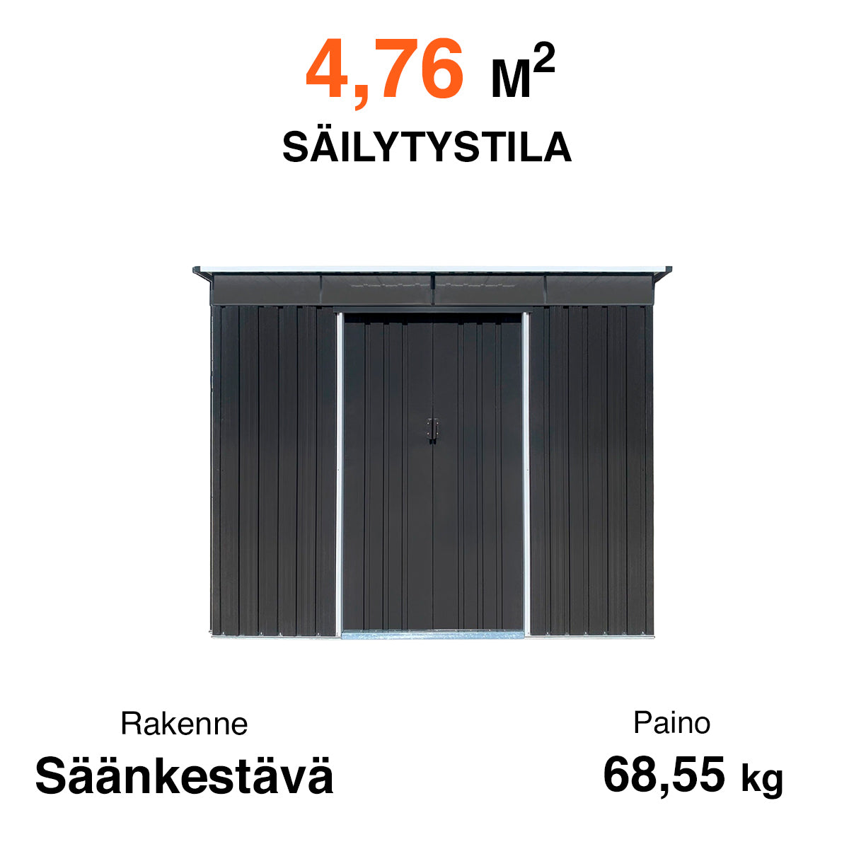
              Fornorth Pihavarasto Polar 4.76 m2