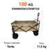 Fornorth Puutarhakärry 115x61x105cm 100kg, beige
