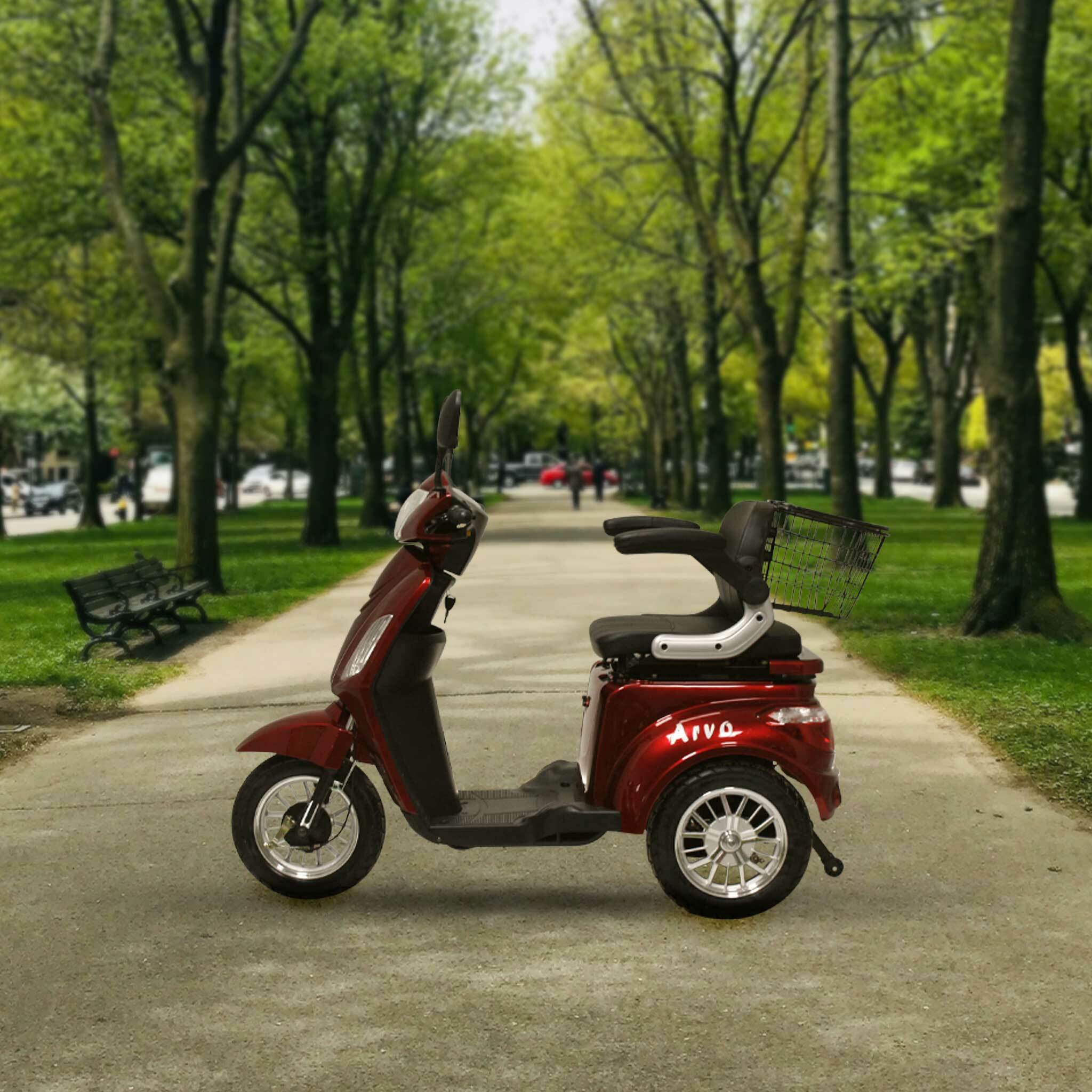 Scooter Électrique De Mobilité GRAVIS Avec Toit - Rouge, 60V 1000W, Autonomie 45-60 Km, Neuf