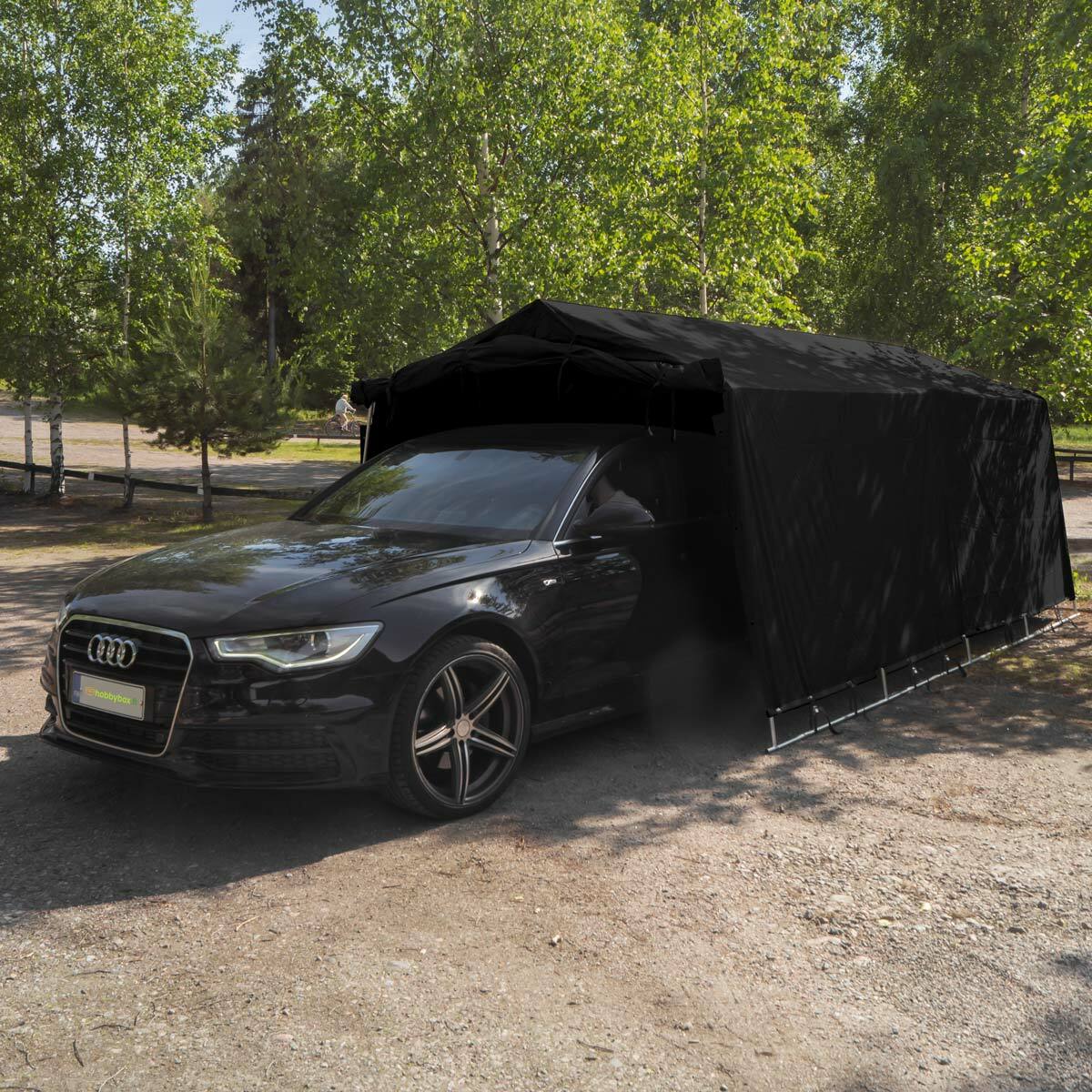 zelt carport auto Fornorth Zeltgarage 2,7x5,1m, schwarz - 429,00 EUR