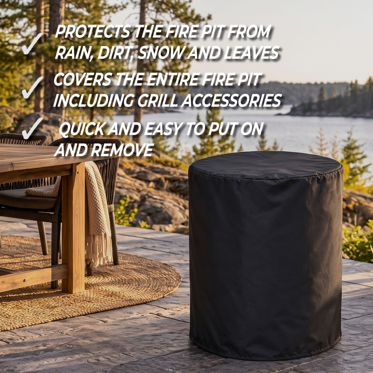 
              Limousin Funda impermeable para brasero exterior BBQ oxidado