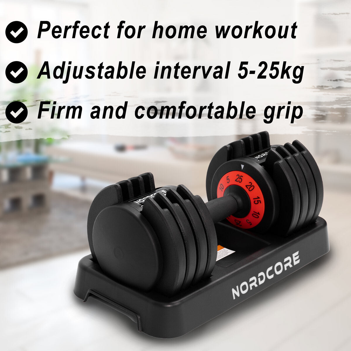 
              Nordcore Verstelbare Halter Core 25 kg