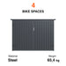 Fornorth Fahrradgarage für vier Fahrräder 203 x 198 x 157 cm, Dunkelgrau