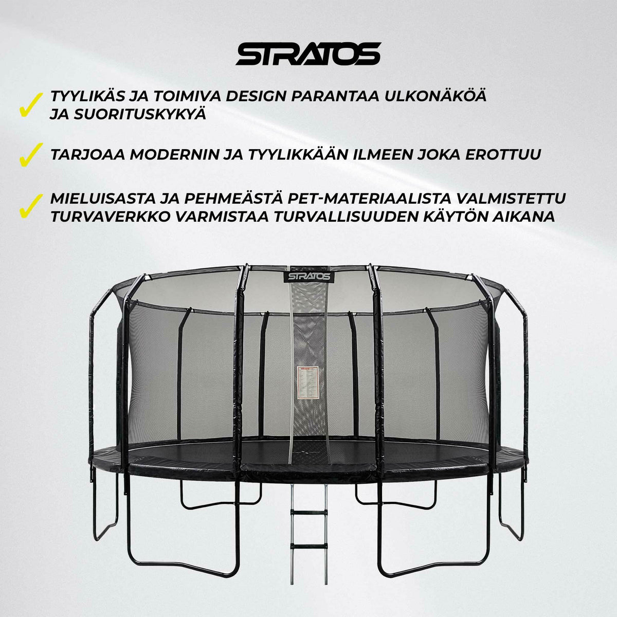 
              Stratos Trampoliini 488cm Premium Black Line