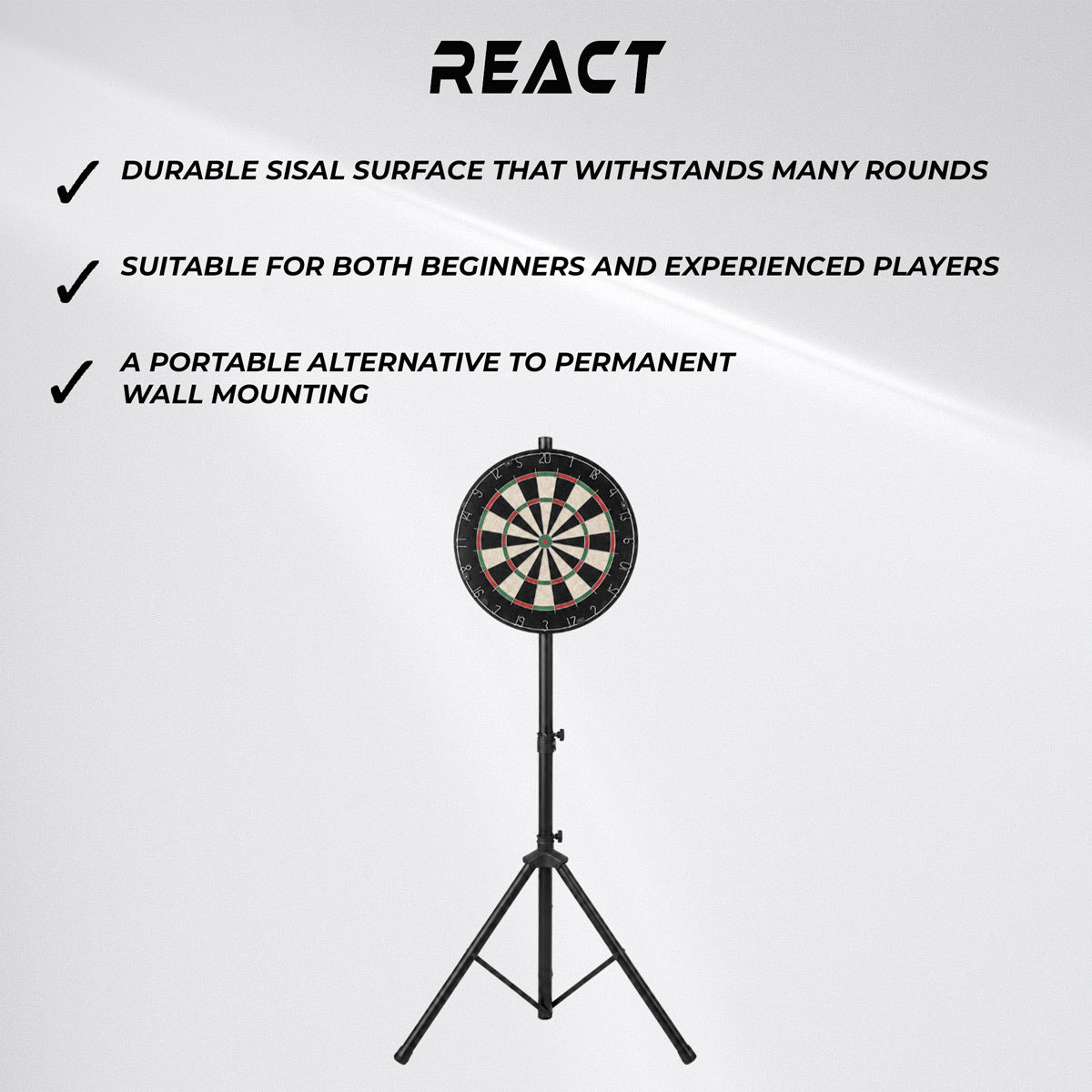 
              React Dartbord + Standaard