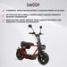 Swoop Cyclomoteur électrique 1000W Rouge