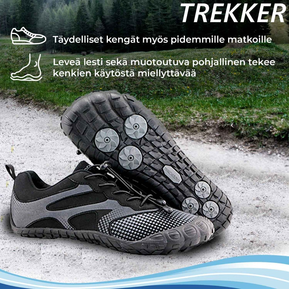 
              Trekker Paljasjalkakengät, Koot 36-45