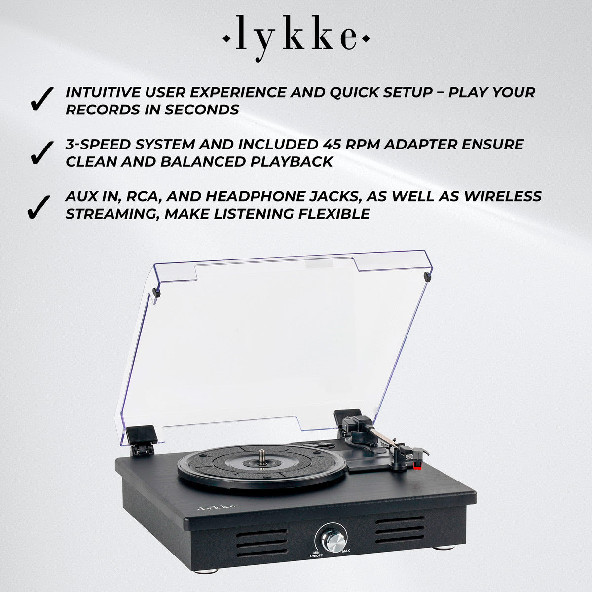 Lykke Plattenspieler Classic Bluetooth