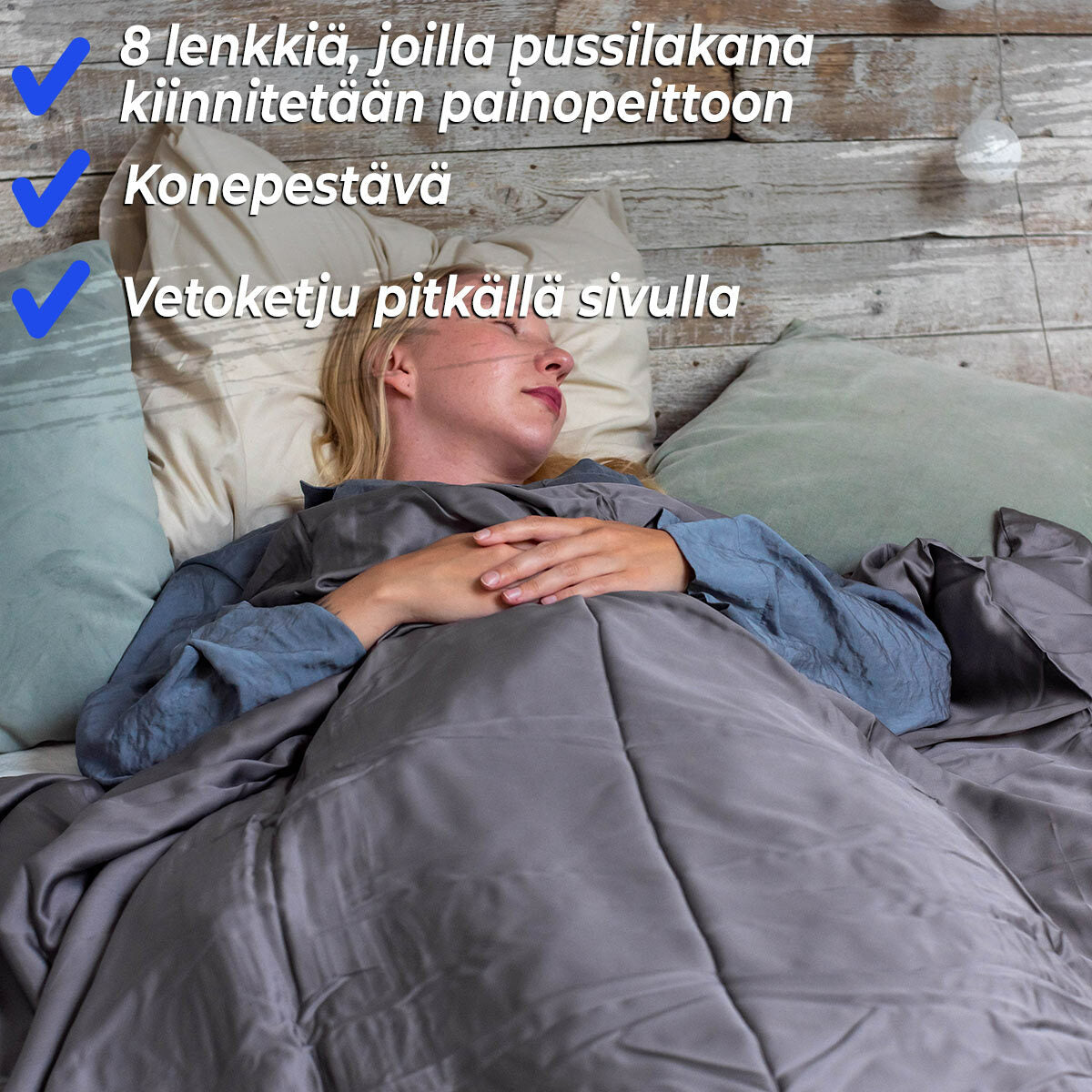 
              Polar Night Bambu pussilakana 150x200cm