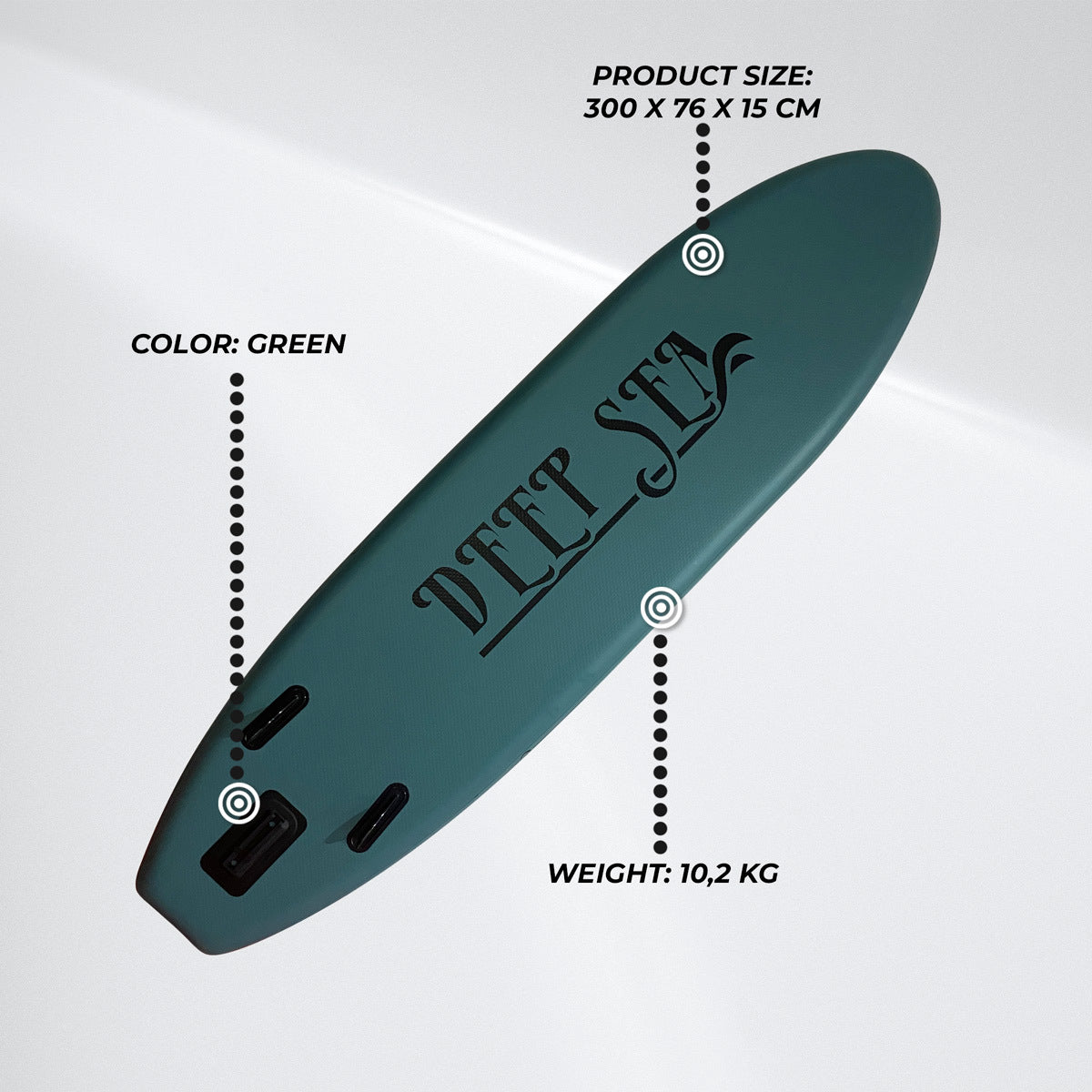 
              Deep Sea SUP Board Set Kayak pro 300cm, Grün
