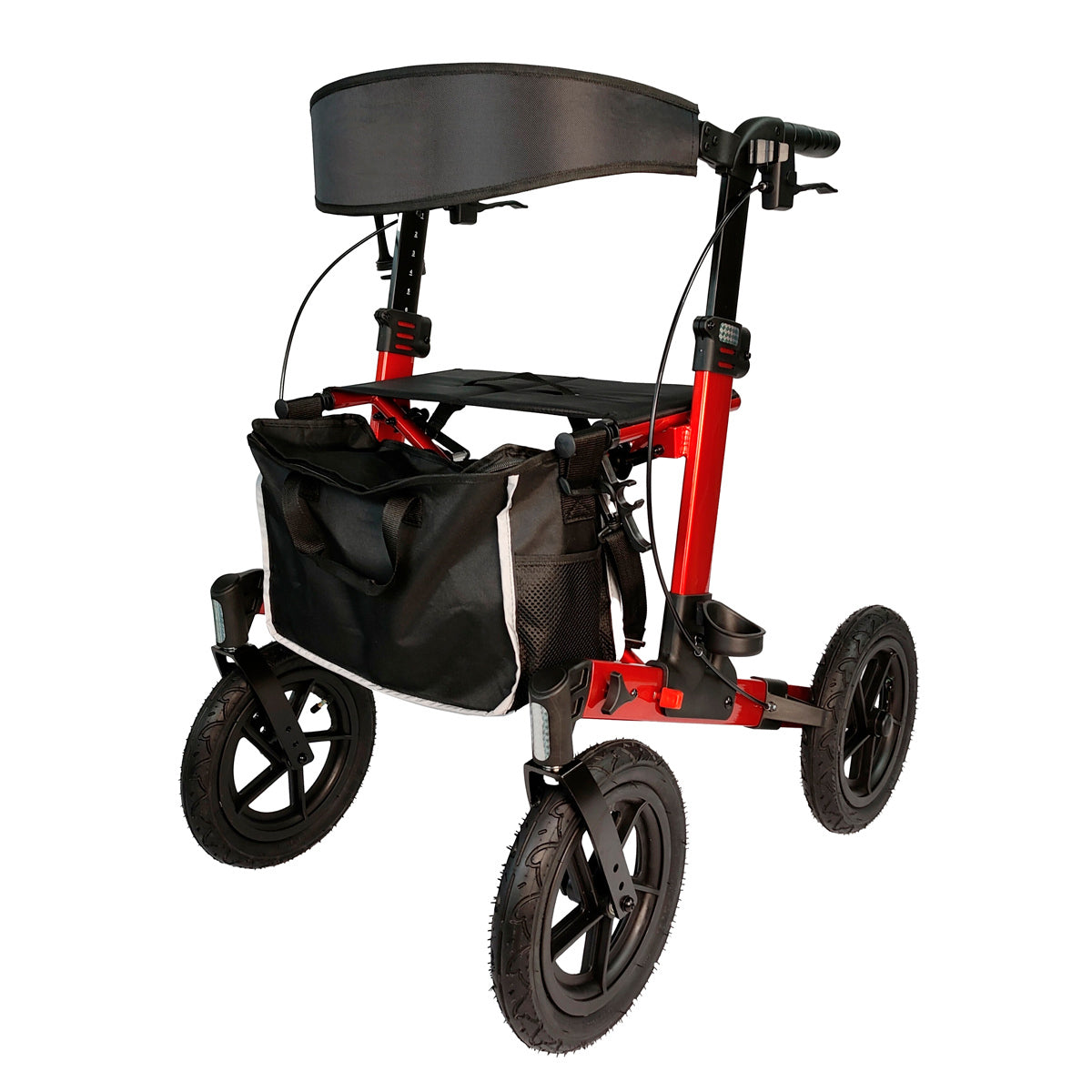 Arvo Rollator Outdoor, rot