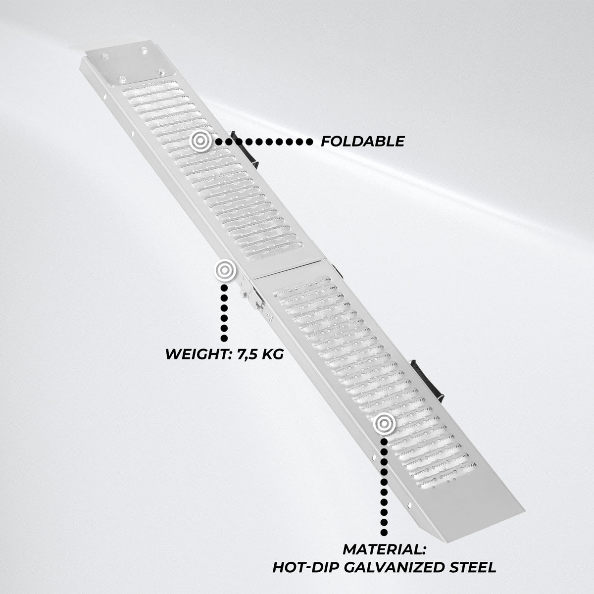 
              Fornorth Rampe de Levage Pliable 89x26x11cm 200kg