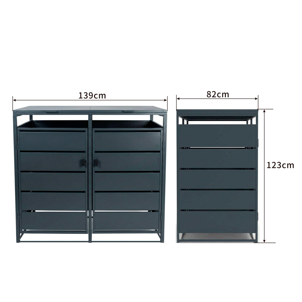 
              Fornorth Roskakatos Premium 139x82x121cm