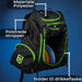 Viking Discs Rucksack Pro Zaino da disc golf, Nero/Lime