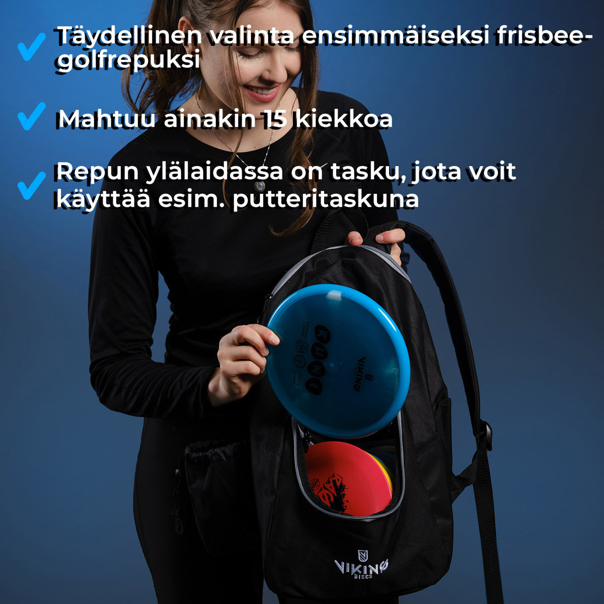 
              Viking Discs Rucksack Light frisbeegolfreppu