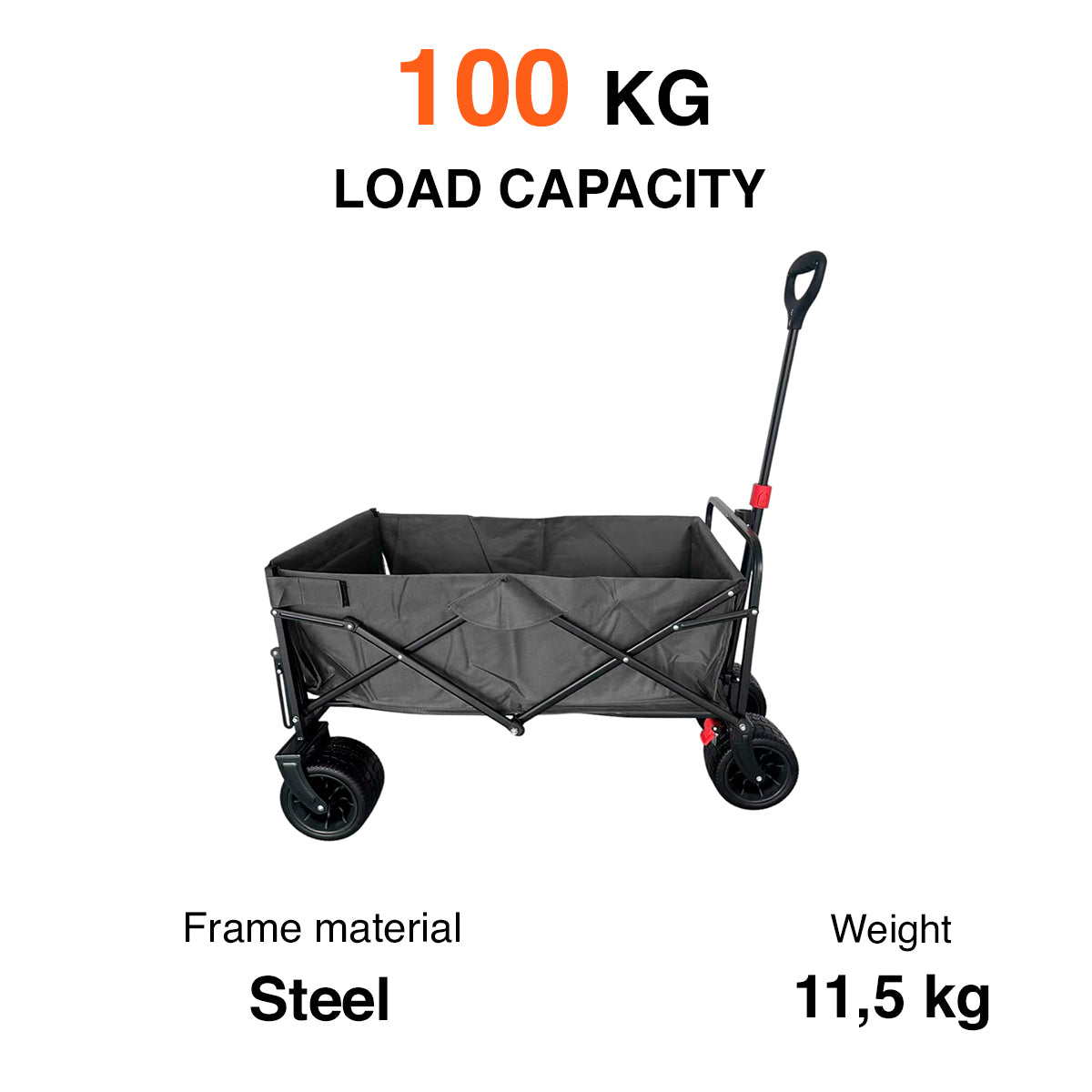 
              Fornorth Gartenwagen 115x61x105cm 100kg, schwarz