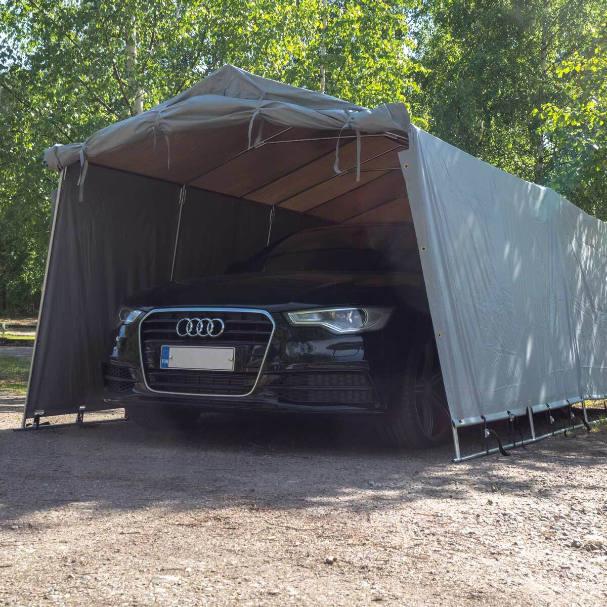 tente garage voiture Fornorth Tente Garage 3,2x6m, Gris clair - 519,00 EUR