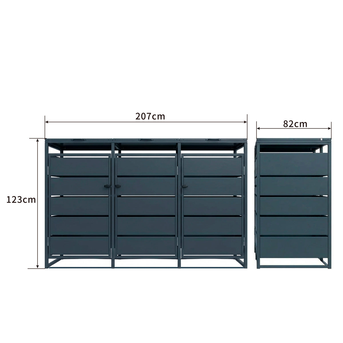 
              Fornorth Roskakatos Premium 207x82x121cm