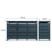 Fornorth Roskakatos Premium 207x82x121cm