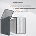 Fornorth Bin Shelter 98x101x131cm, Dark grey