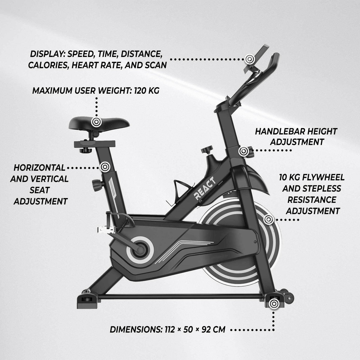 
              React Bicicleta Spinning 1000