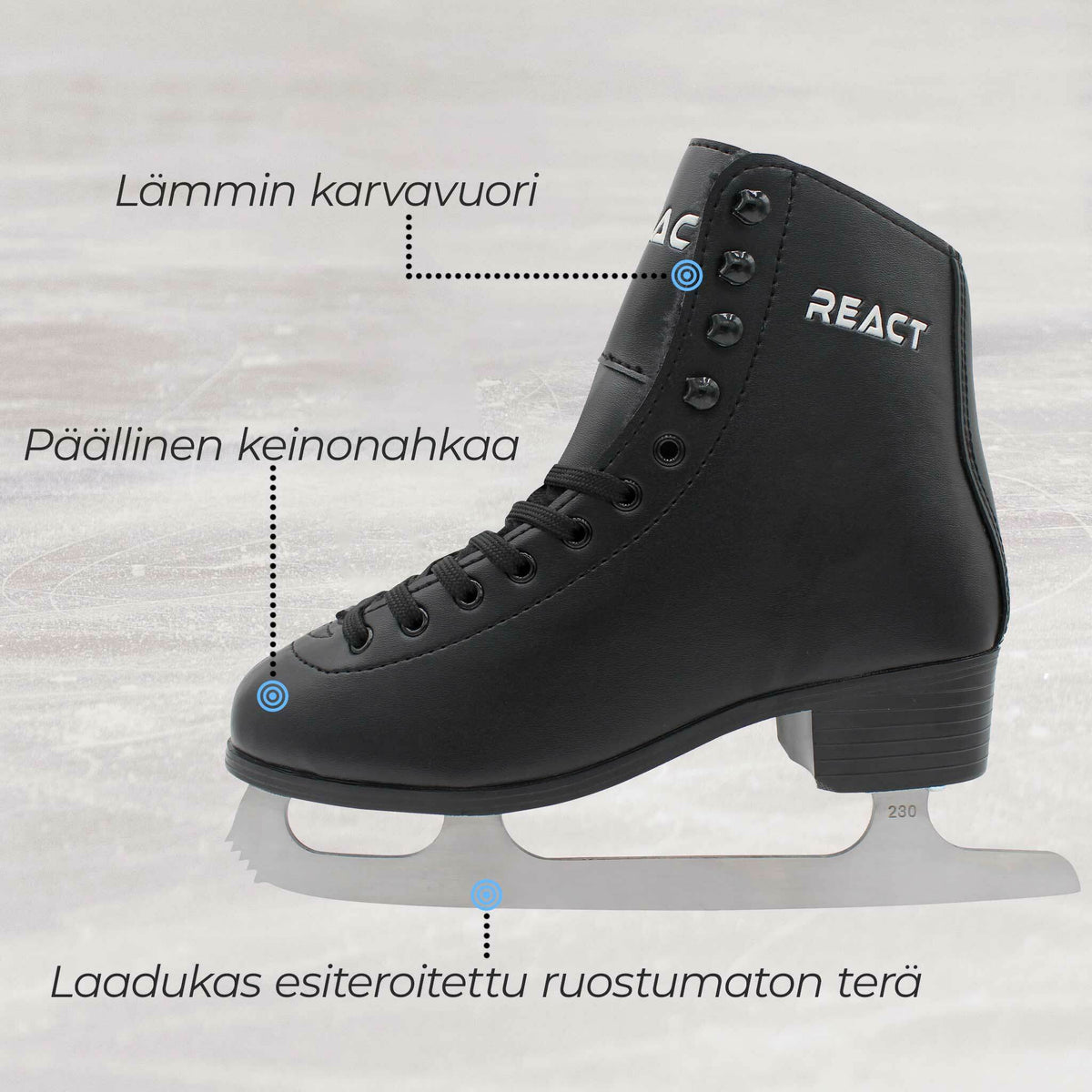 
              React Kaunoluistimet, musta