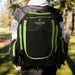 Viking Discs Rucksack Pro Zaino da disc golf, Nero/Lime