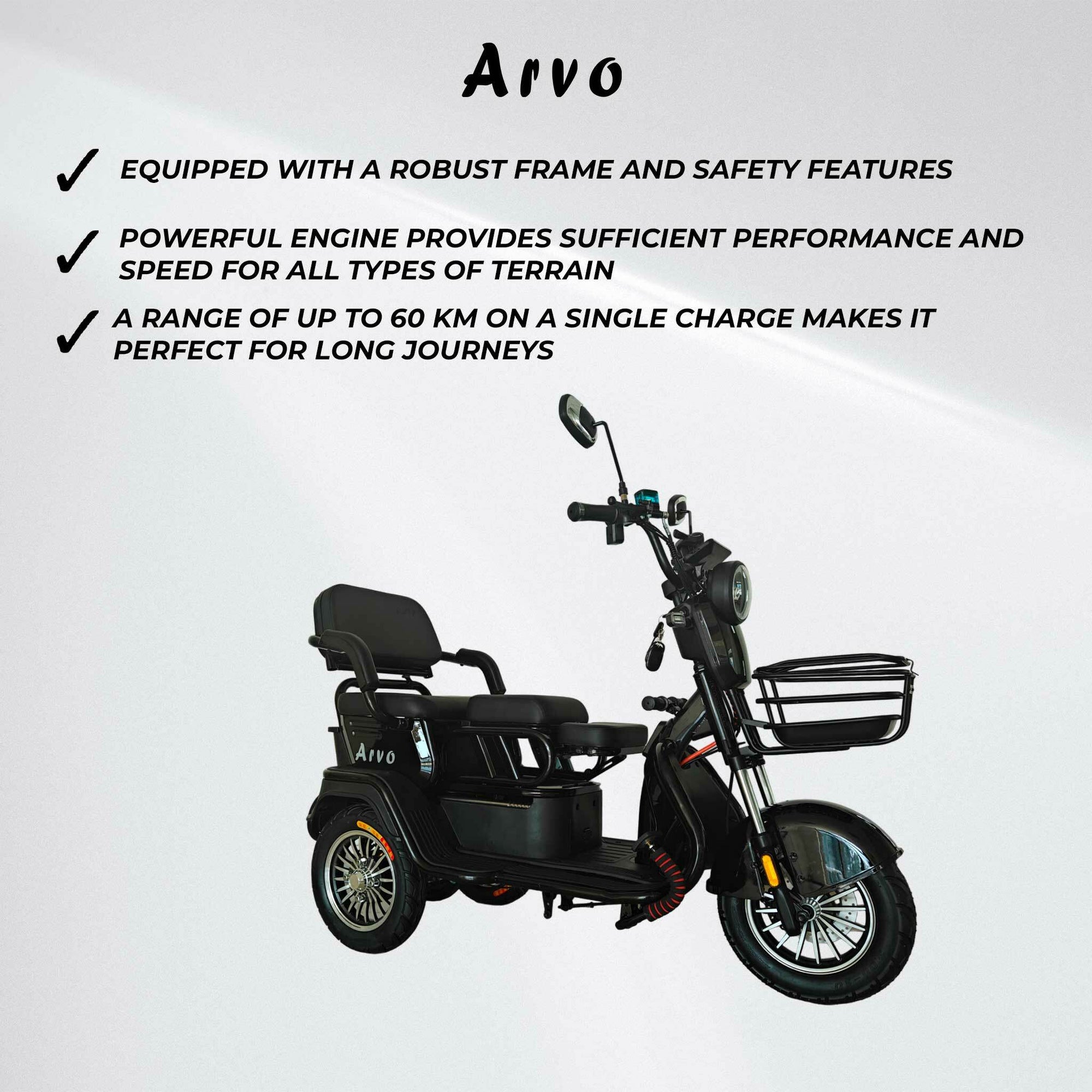 Arvo Scooter Eléctrico para Minusválido P200 Negro