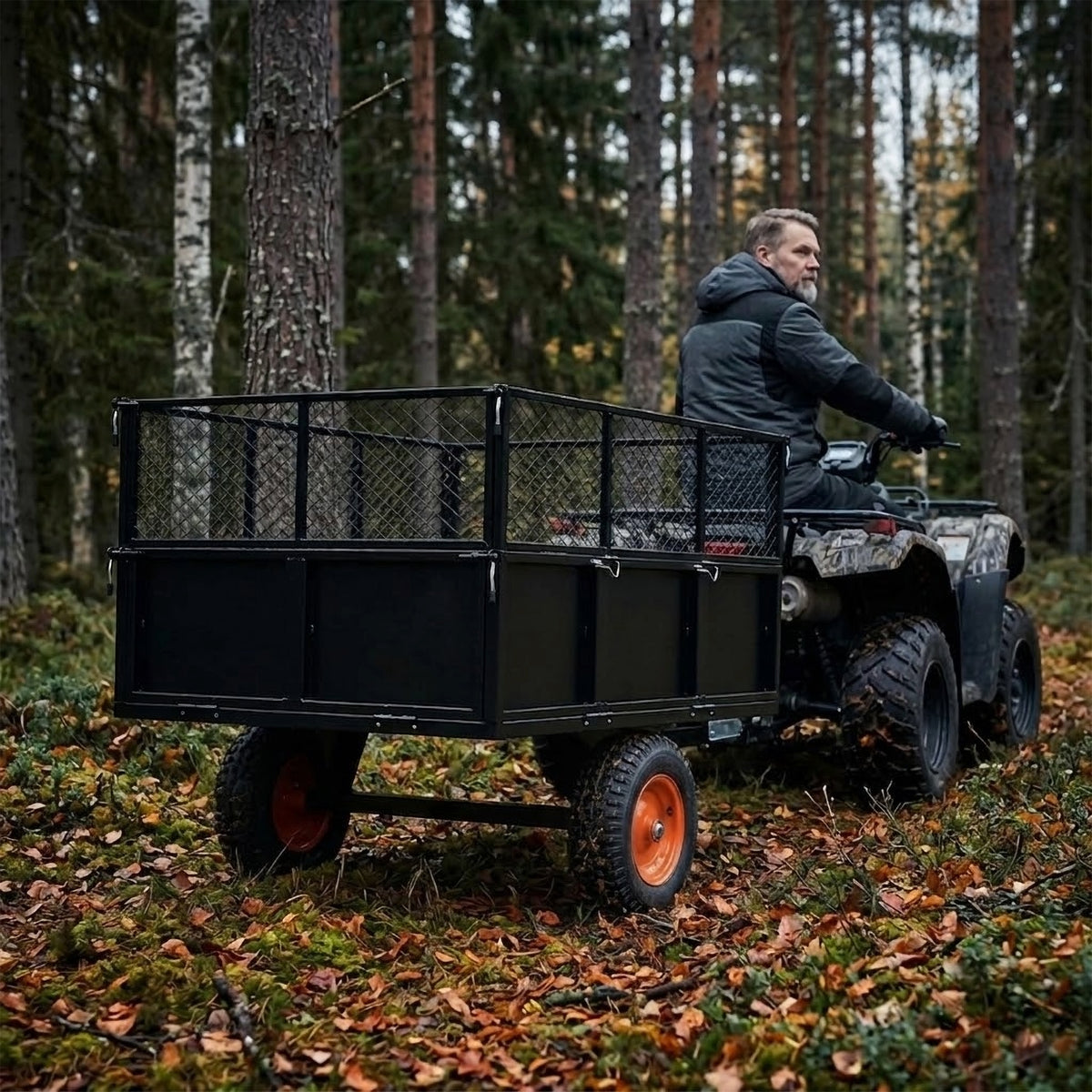 
              Fornorth ATV Trailer with Tipper, 153x76x110cm