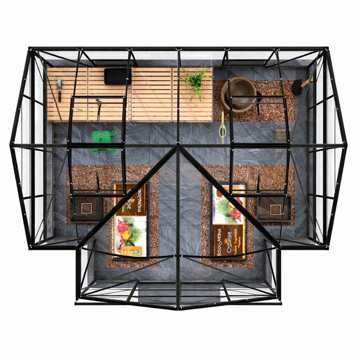 
              Lykke Tuinkas T-vormig Zwart 10.2 m2