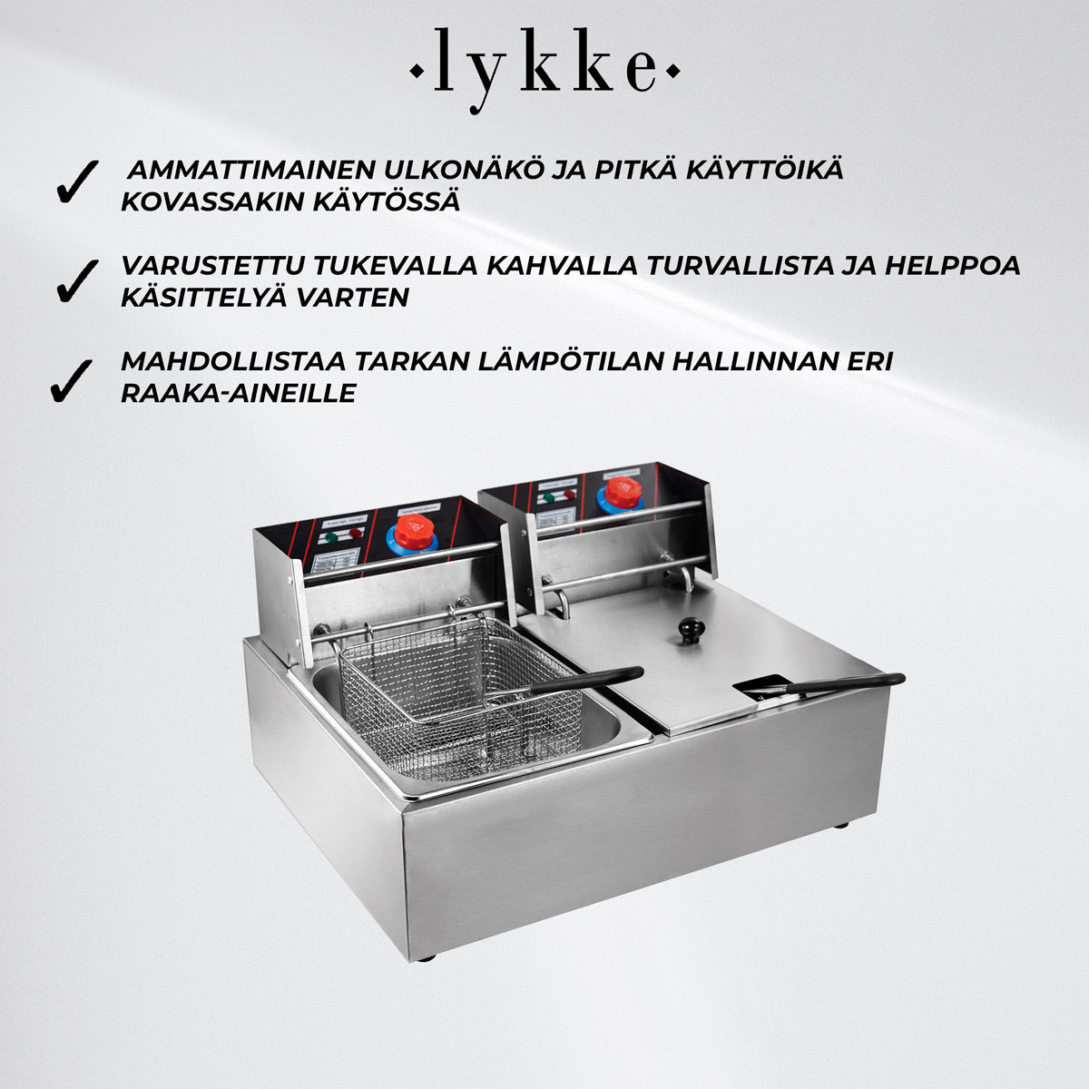 
              Lykke Rasvakeitin 6+6 l, 5 kW