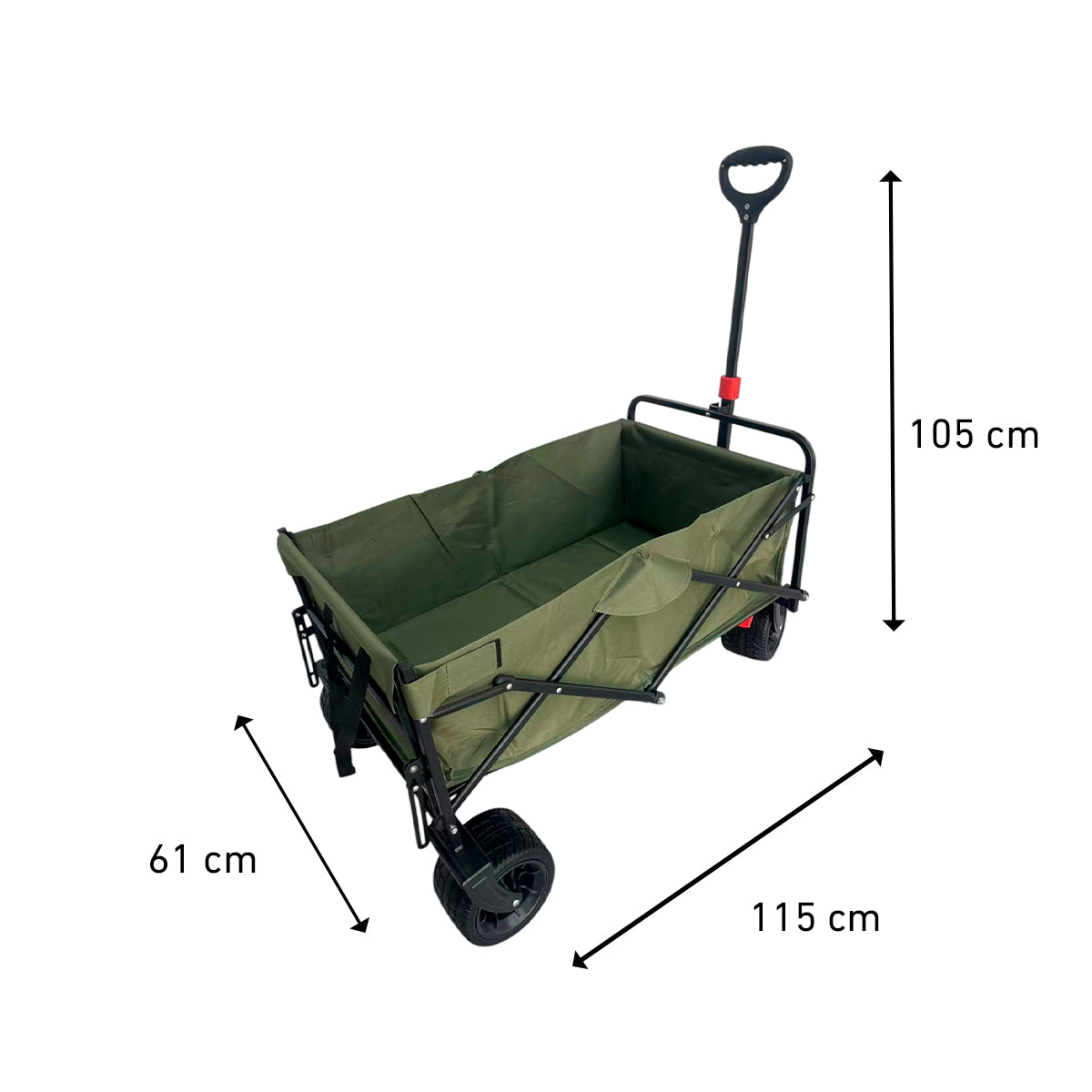 
              Fornorth Garden Wagon 115x61x105cm 100kg, olive
