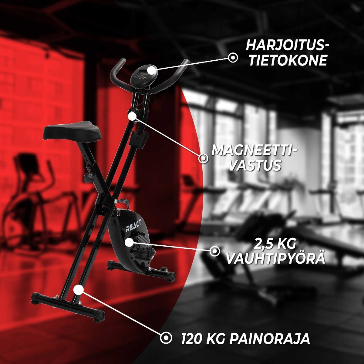 
              React Kuntopyörä kokoontaitettava