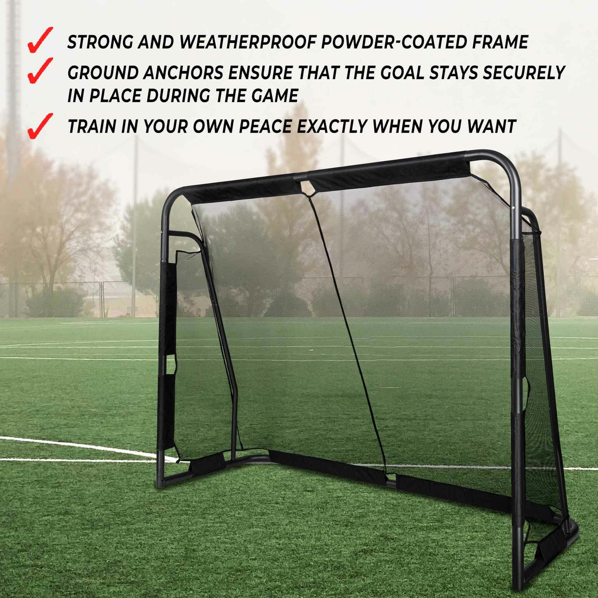 
              Prosport Voetbaldoel 220x170x80 Premium zwart