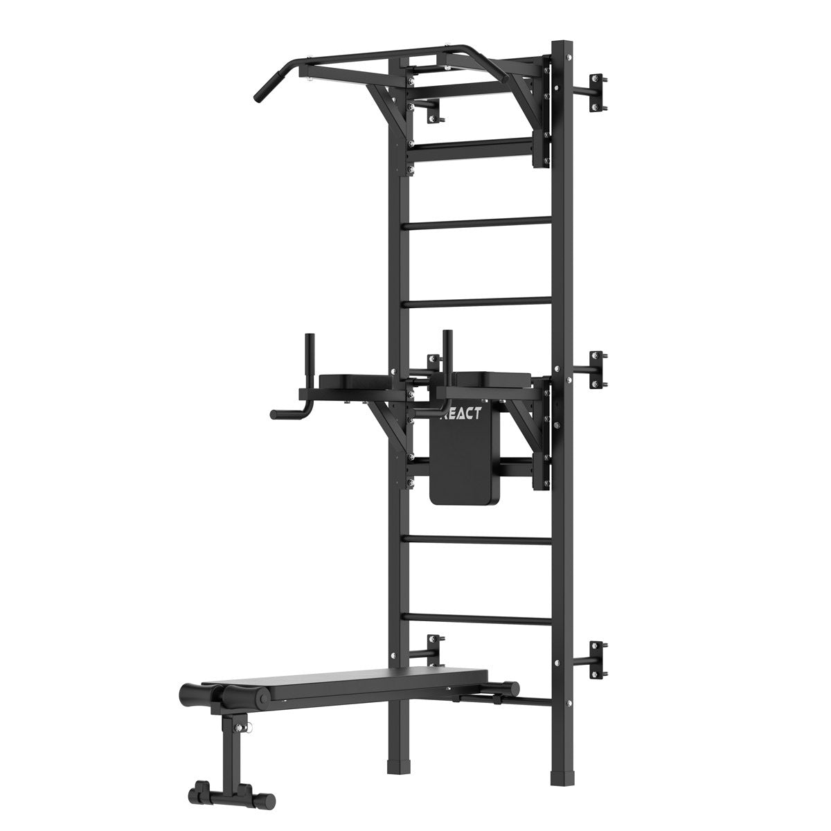 
              React Sprossenwand/Fitness Tower Metallic Black