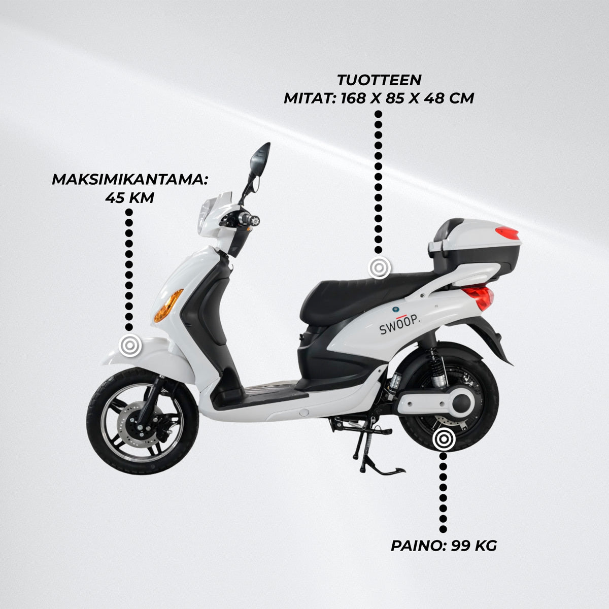 
              Swoop Sähköskootteri City Valkoinen