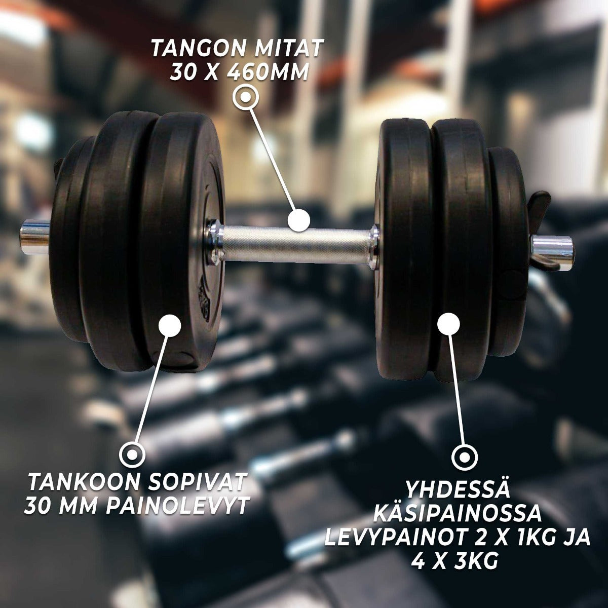 
              Fit&#39;n Shape 2 x säädettävä käsipaino, 30kg