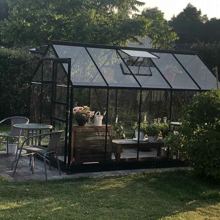 
              Lykke Tuinkas Glas 6,2m2, zwart
