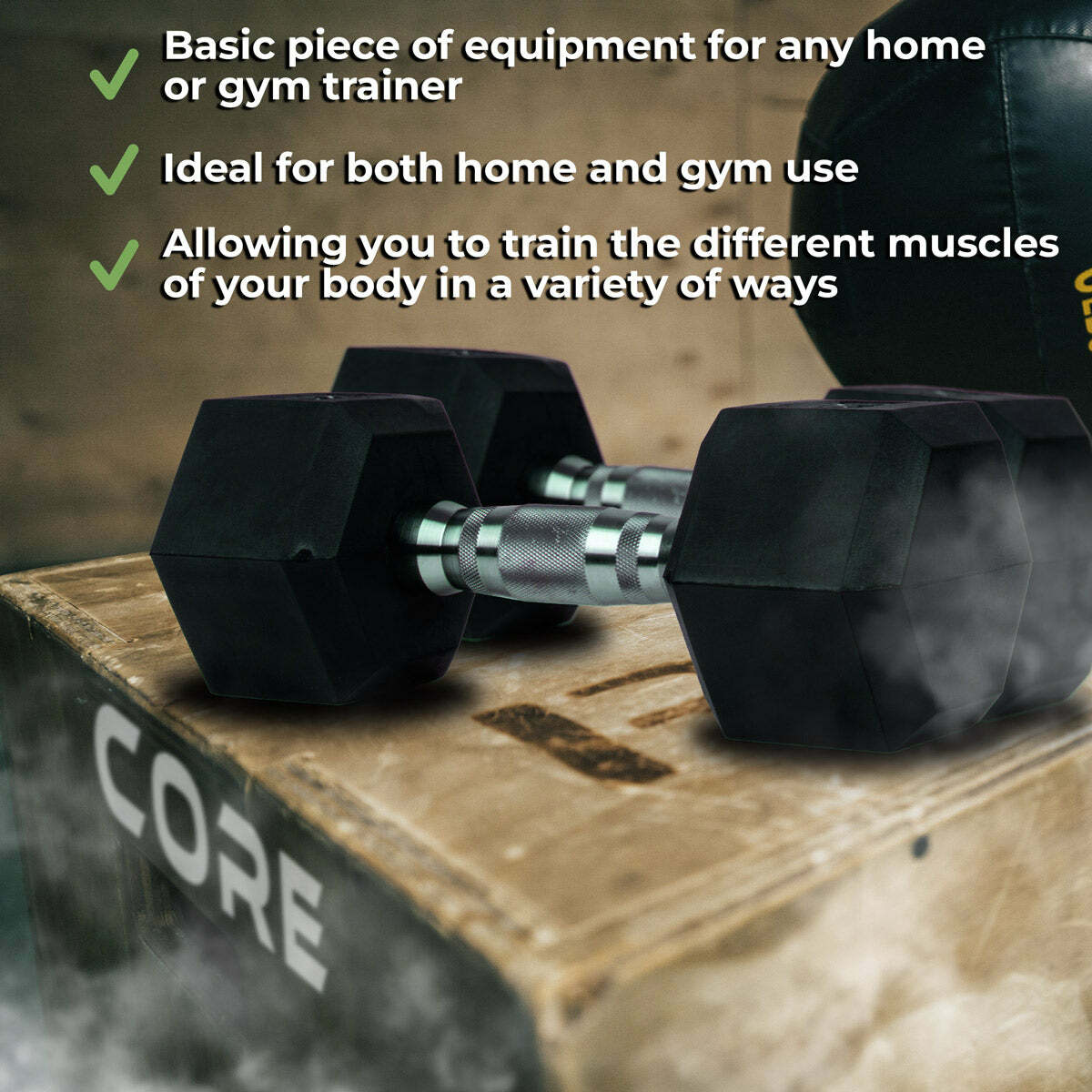 
              Core Set de 2 Haltères Héxagonaux 2-50 kg