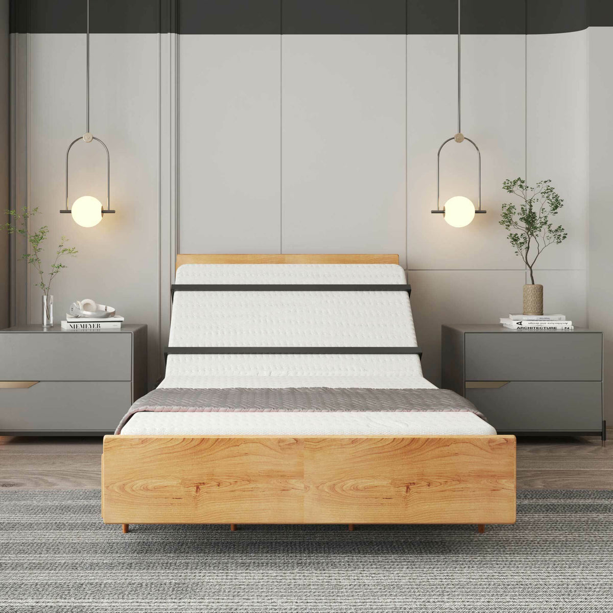 
              Lykke Motor Bed Nordic adjustment mechanism