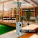 Fornorth Fungo Riscaldante Stand Patio 13kW alimentato a gas, acciaio inox