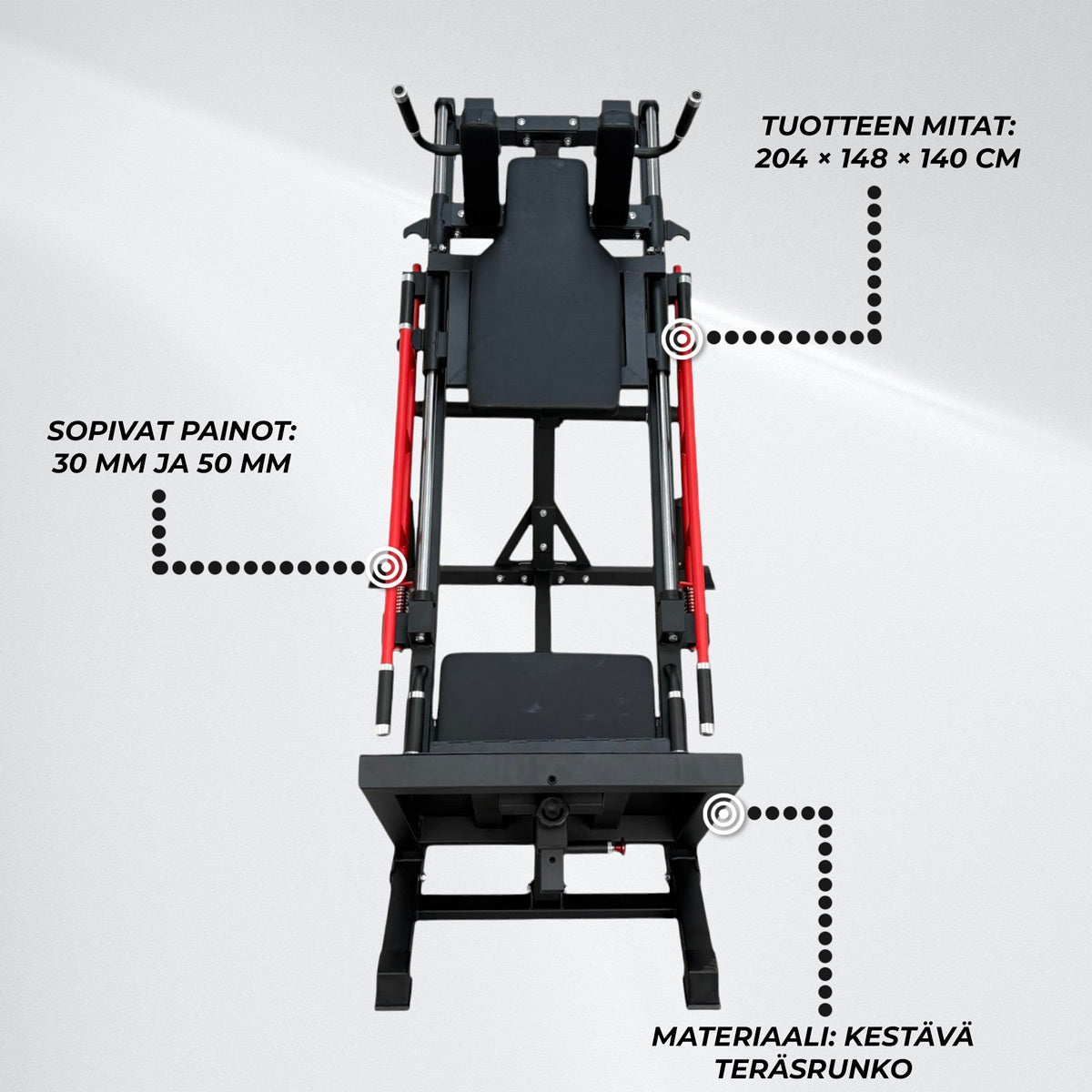 
              Nordcore 3-IN-1 Hack Kyykky/Jalkaprässi/Pohjelaite