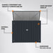 Fornorth Bin Shelter 173x101x131cm, Dark grey