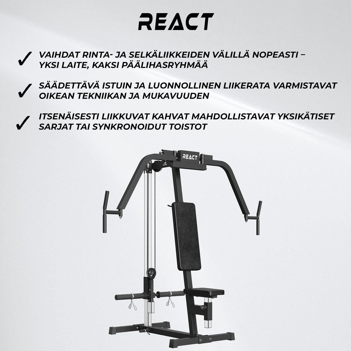 
              React Peck Deck Rinta -ja  Selkälaite