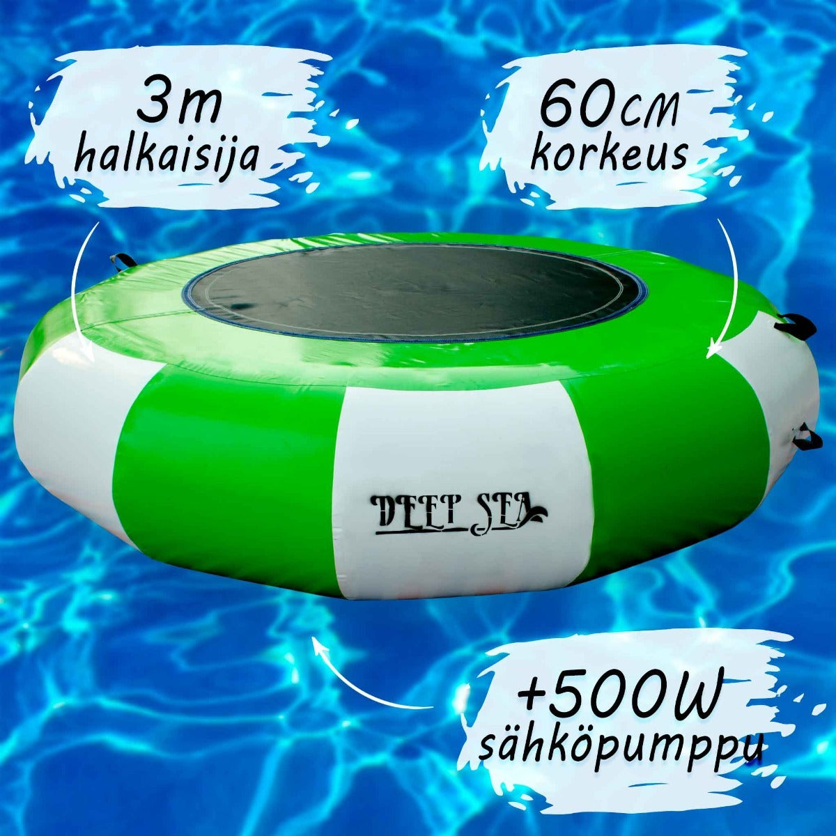 
              Deep Sea Vesitrampoliini 3m