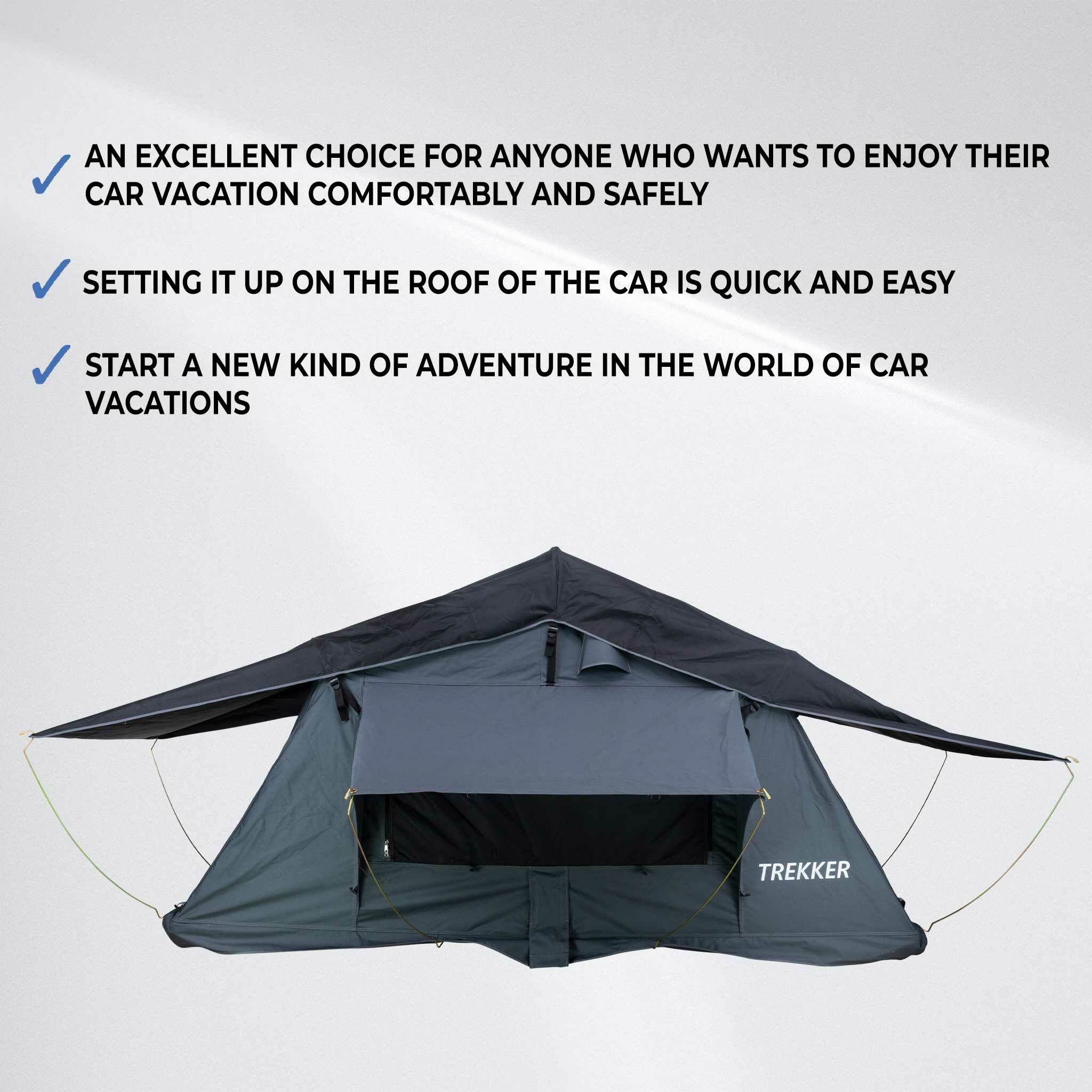 nordic car tents Trekker Rooftop tent Camper M, grey - 1.199,00 EUR