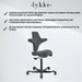 Lykke Ergonominen Työtuoli Comfort, Tummanharmaa